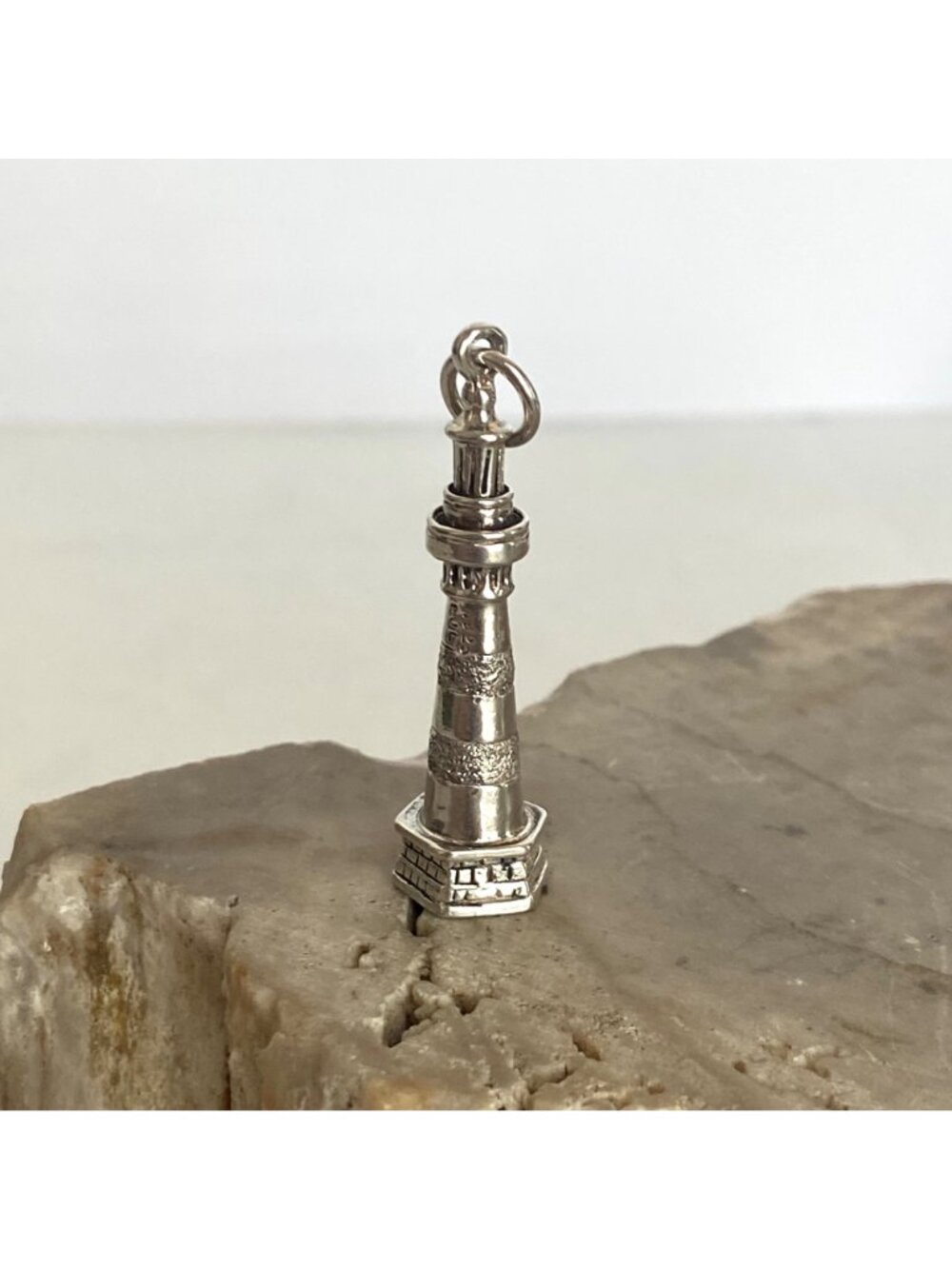 Sterling Silver 925 Maritime Nautical Lighthouse Pendant Charm - Picture 4 of 15